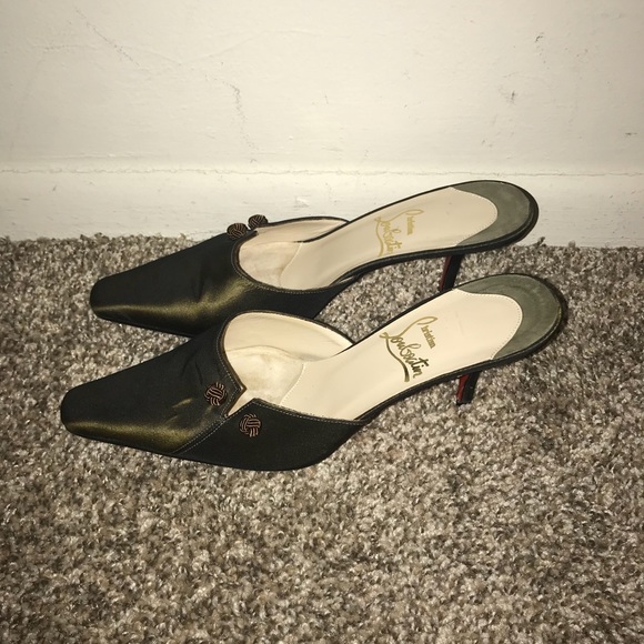 Christian Louboutin Green Mules Size 37 - Picture 4 of 8